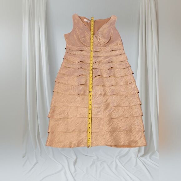 London Times Cocktail Shimmer Dress - Gold - Picture 5 of 9